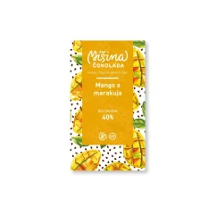 Míšina čokoláda Bílá čokoláda 40% s mangem a marakujou, 50g