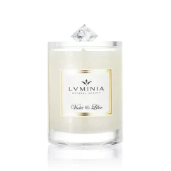 Luminia Přírodní vonná svíčka Violet & Lilac, 90g