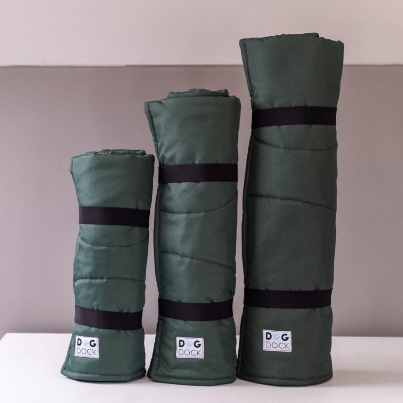 DogDock Cestovní deka BASIC pro psy - zelená - Velikost deky: velikost M (100x70cm)