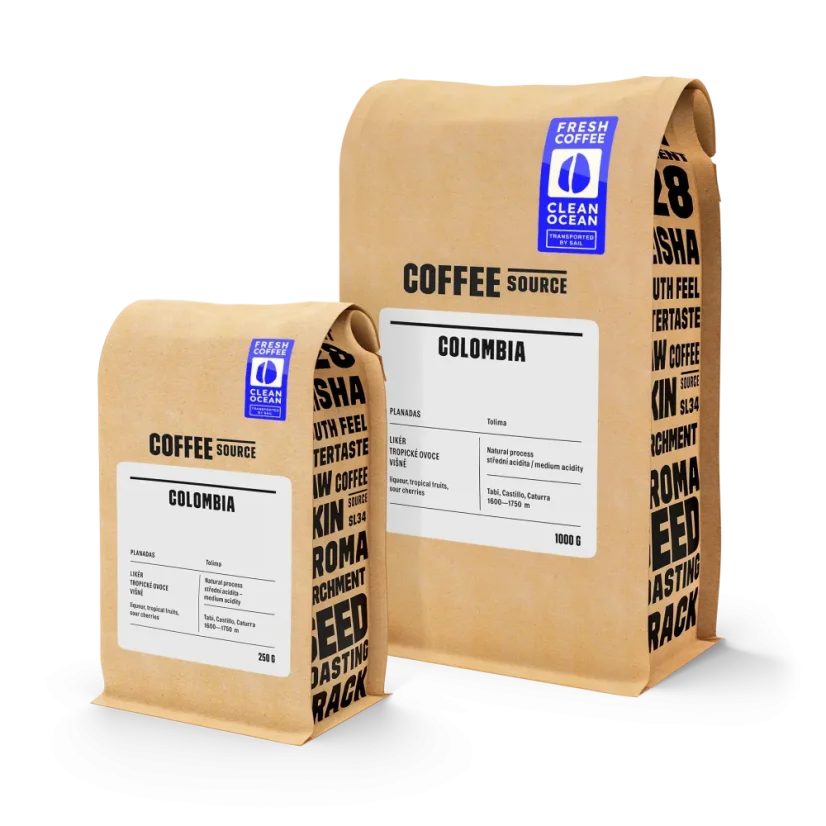 Coffee Source Plachetnicová Colombia Tolima Planadas Natural, 250g