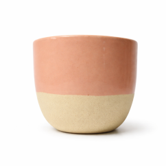 Keramický hrníček na cappuccino světle růžový Andream Ceramics, 160-200ml