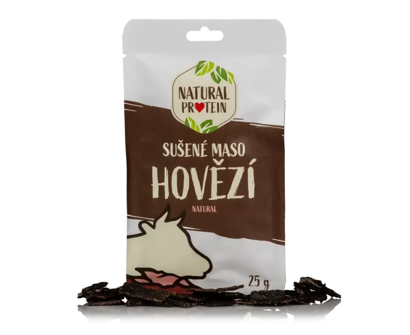 NaturalProtein Sušené maso - hovězí, 25g