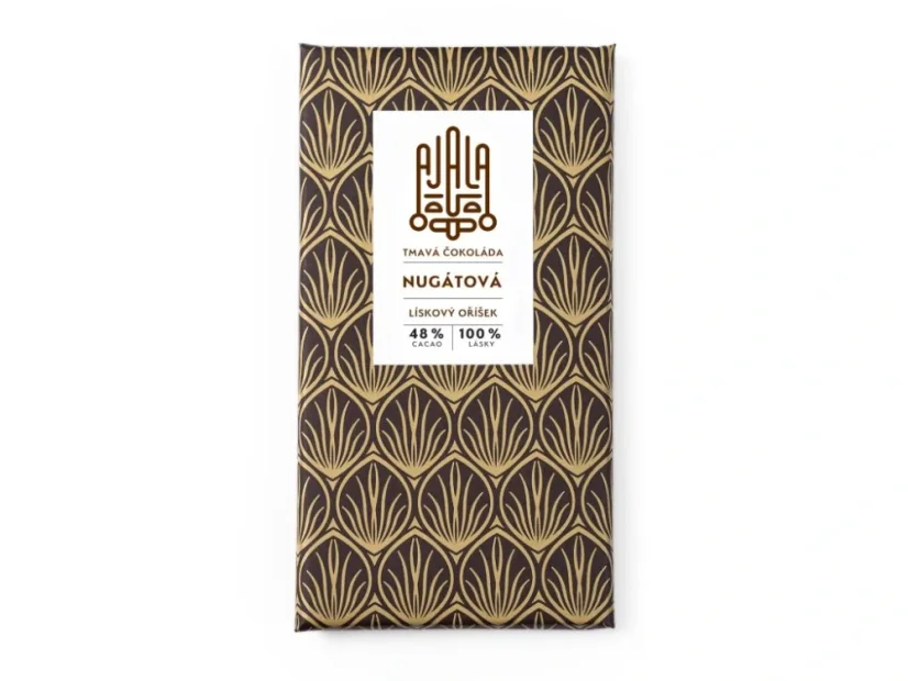 Ajala Nugátová - Lískový oříšek - 48% hořká čokoláda, 45g