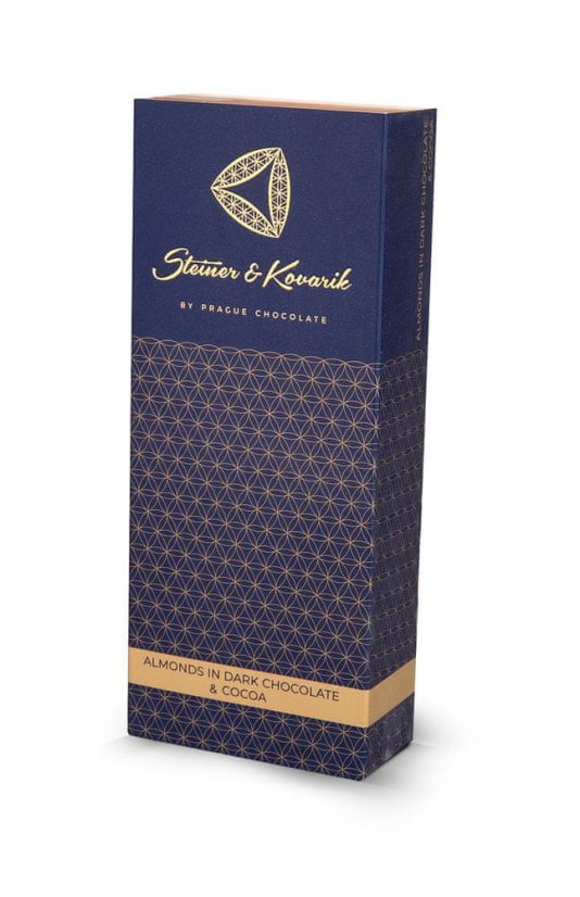Steiner&Kovařík Mandle v hořké čokoládě s kakaem, 130g