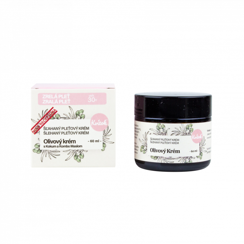 Kvítok Olivový krém s Kokum a Kombo máslem pro zralou pleť (30+), 60ml