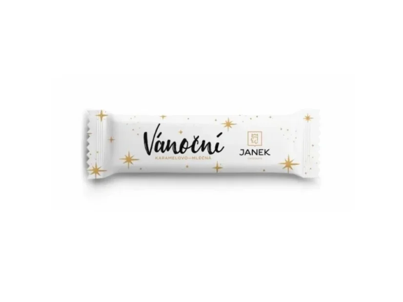 Čokoládovna Janek Vánoční karamelovo - mléčná tyčinka, 40g