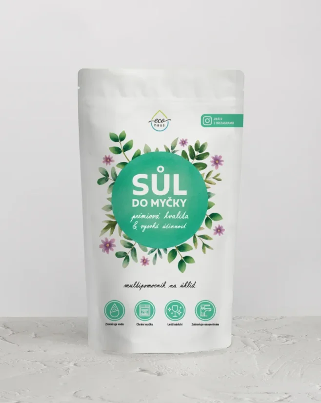EcoHaus Sůl do myčky v tabletách – Pro dokonale čisté nádobí, 1kg