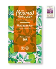 Míšina čokoláda Mléčná Madagaskar 50% se zelenými mandarinkami, 50g
