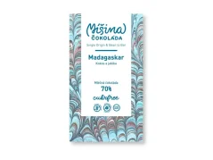 Míšina čokoláda Cukrfree mléčná čokoláda 70% Madagaskar s kokosem a jablky, 50g