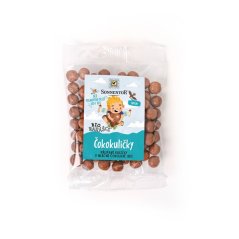 Sonnentor Čokokuličky z celozrnné mouky v mléčné čokoládě bio, 30g