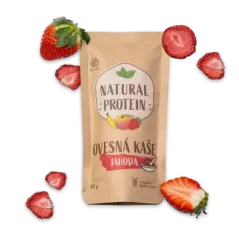 NaturalProtein Proteinová ovesná kaše - Jahoda, 60g