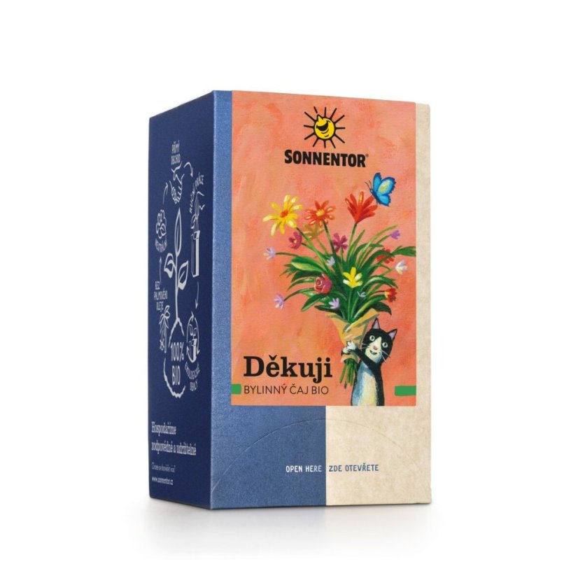 Sonnentor Děkuji bylinný čaj bio, 27g