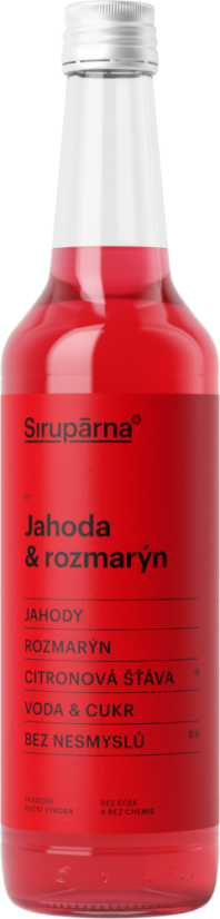 Sirupárna Jahoda & rozmarýn sirup, 500ml