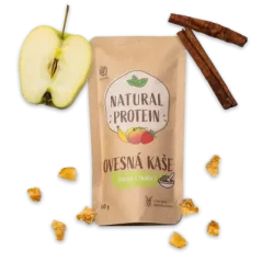 NaturalProtein Proteinová ovesná kaše - Jablko a skořice, 60g