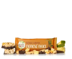 NaturalProtein Ořechová tyčinka - Exotické ovoce, 40g