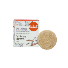 Kvítok Tuhý šampon Vzácné dřevo 25g