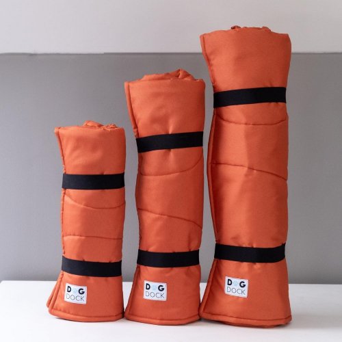 DogDock Cestovní deka BASIC pro psy - oranžová - Velikost deky: velikost S (80x60cm)