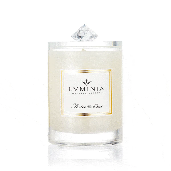 Luminia Přírodní vonná svíčka Amber & Oud, 90g