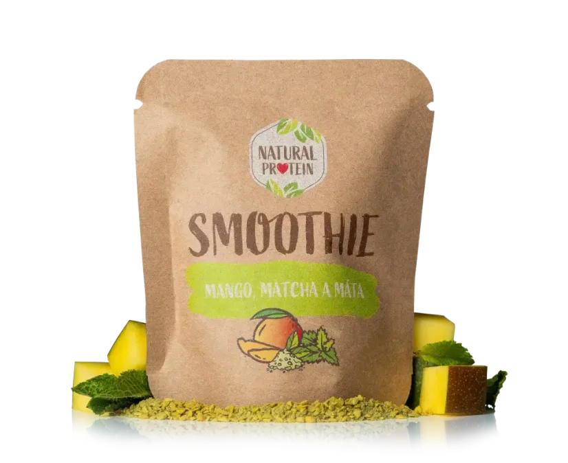 NaturalProtein Smoothie - Mango, matcha, máta, 20g