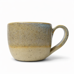 Keramický hrníček na cappuccino s ouškem světle hnědý Andream Ceramics, 160-200ml