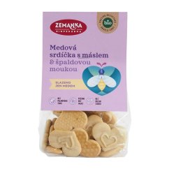Zemanka Medová bio srdíčka s máslem, 100g