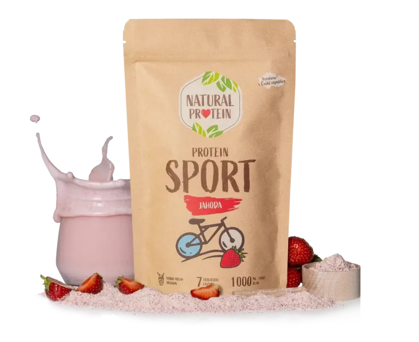 NaturalProtein Protein Sport - Jahoda, 350g