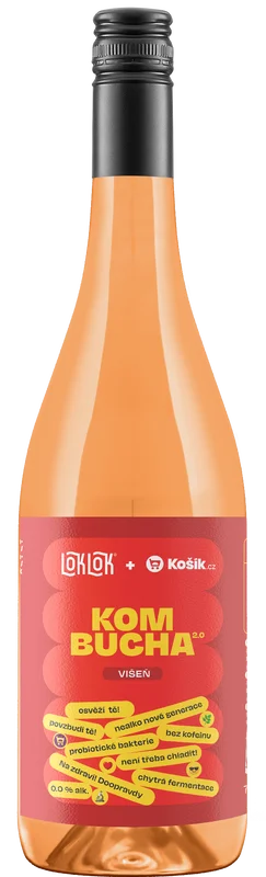 Loklok Kombucha Višeň, 0,75l