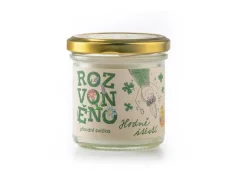 Rozvoněno Hodně Štěstí - přírodní svíčka s rozmarýnem a levandulí, 130ml