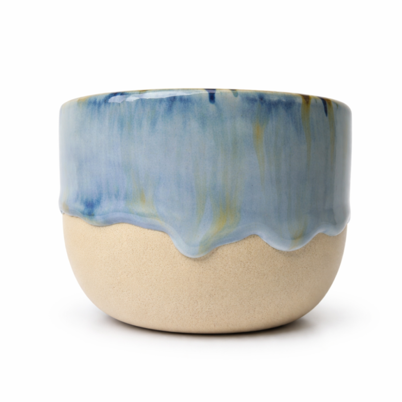Keramický hrníček na cappuccino - světle modrý Micha Ciliak Ceramics, 220ml