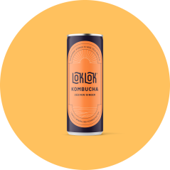 Loklok Kombucha Zázvor Plechovka, 330ml