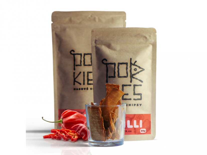 Porkies masové chipsy Chilli, 100g