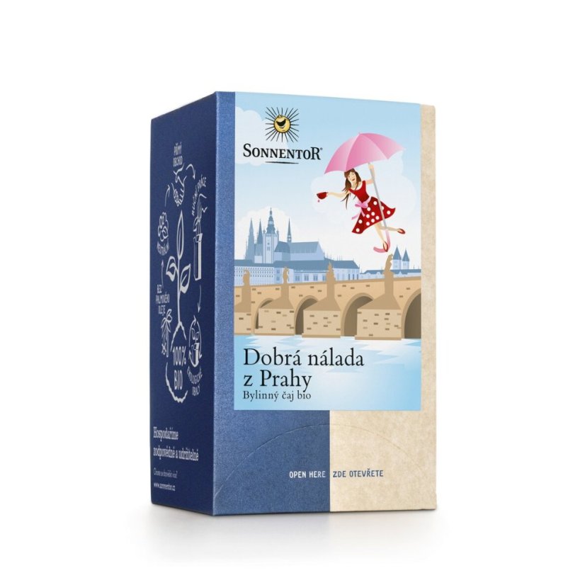 Sonnentor Dobrá nálada z Prahy bylinný čaj bio, 27g