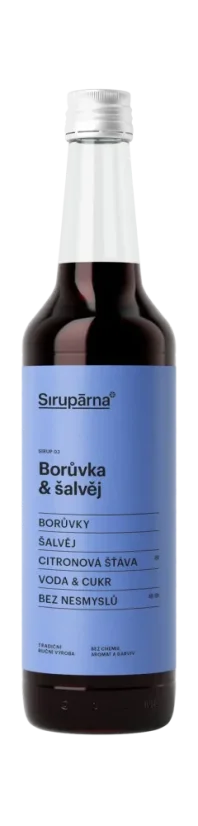 Sirupárna Borůvka & šalvěj sirup, 500ml