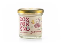 Rozvoněno Jedinečná - přírodní svíčka s BIO geránií a palmovou růží, 130ml