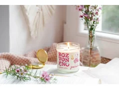 Rozvoněno Jedinečná - přírodní svíčka s BIO geránií a palmovou růží, 130ml