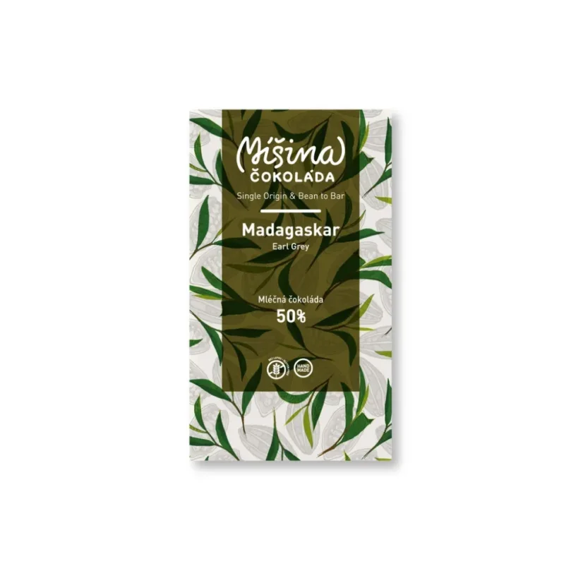 Míšina čokoláda Mléčná čokoláda 50% Madagaskar Earl Grey, 50g