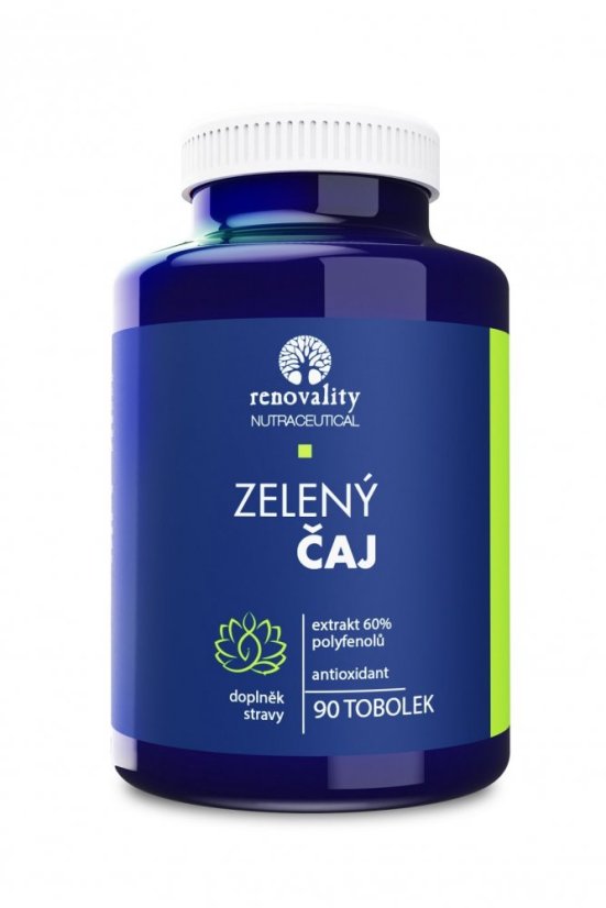 Renovality Zelený čaj - 60% polyfenolů, 90 tobolek
