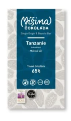 Míšina Tmavá čokoláda 65% Tanzania s mořskou solí, 50g