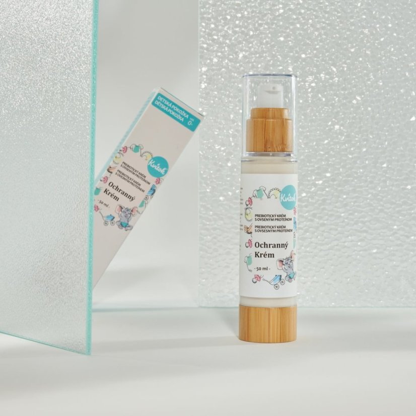 Kvítok Dětský ochranný krém – celotělový prebiotický krém s ovesným proteinem, 50ml