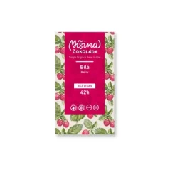 Míšina čokoláda Veganská malinová čokoláda 42%, 50g
