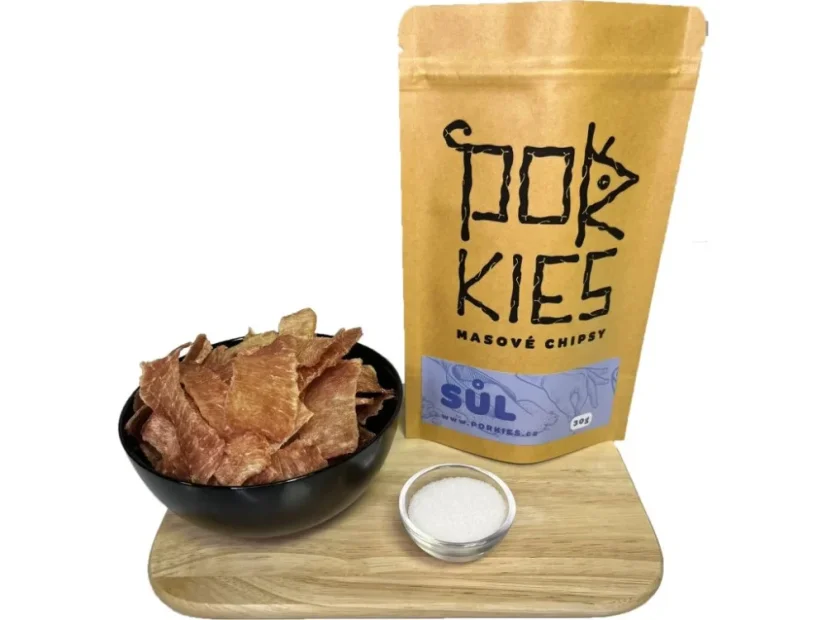Porkies masové chipsy Sůl, 100g