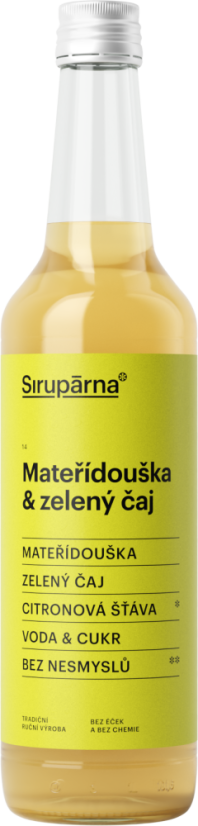 Sirupárna Mateřídouška & zelený čaj, 500ml
