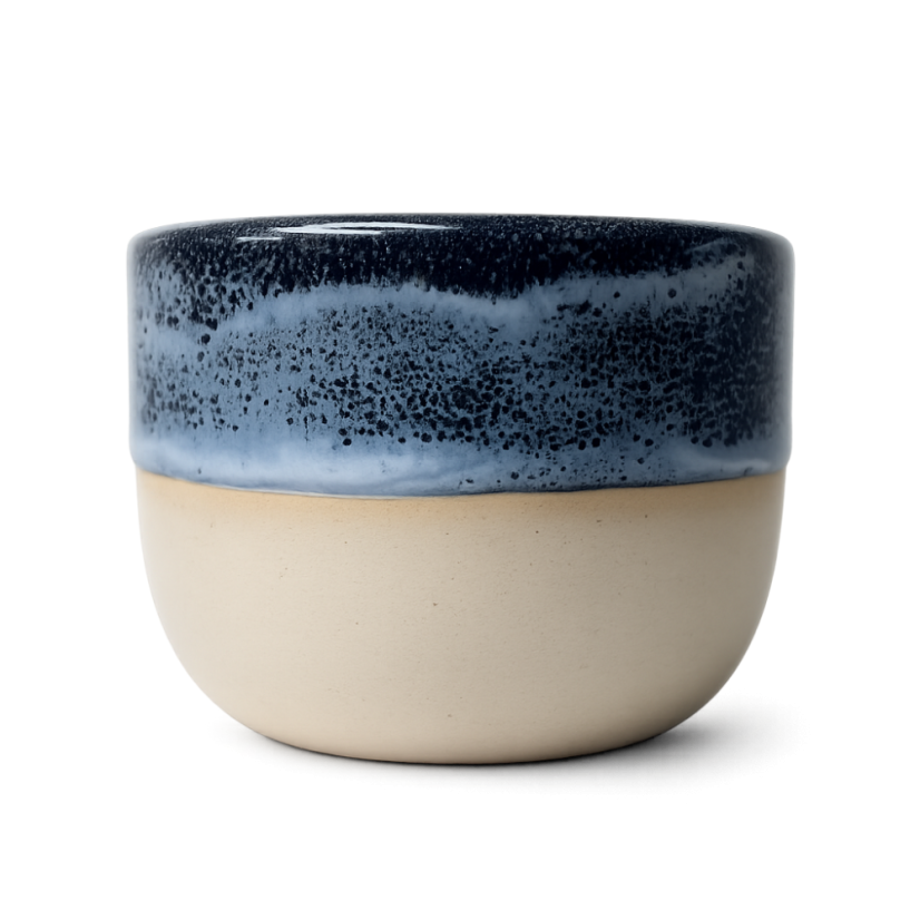 Keramický hrníček na cappuccino - černý Micha Ciliak Ceramics, 220ml
