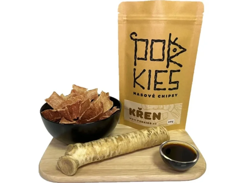 Porkies masové chipsy Křen, 100g